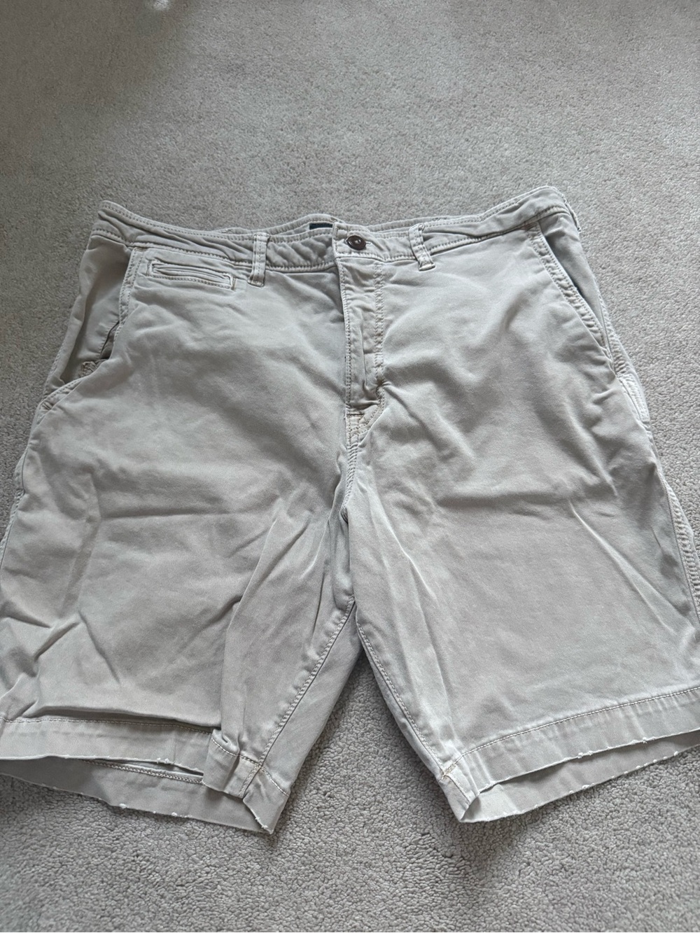 American Eagle Outfitters Light Beige Flat Front Men's Shorts